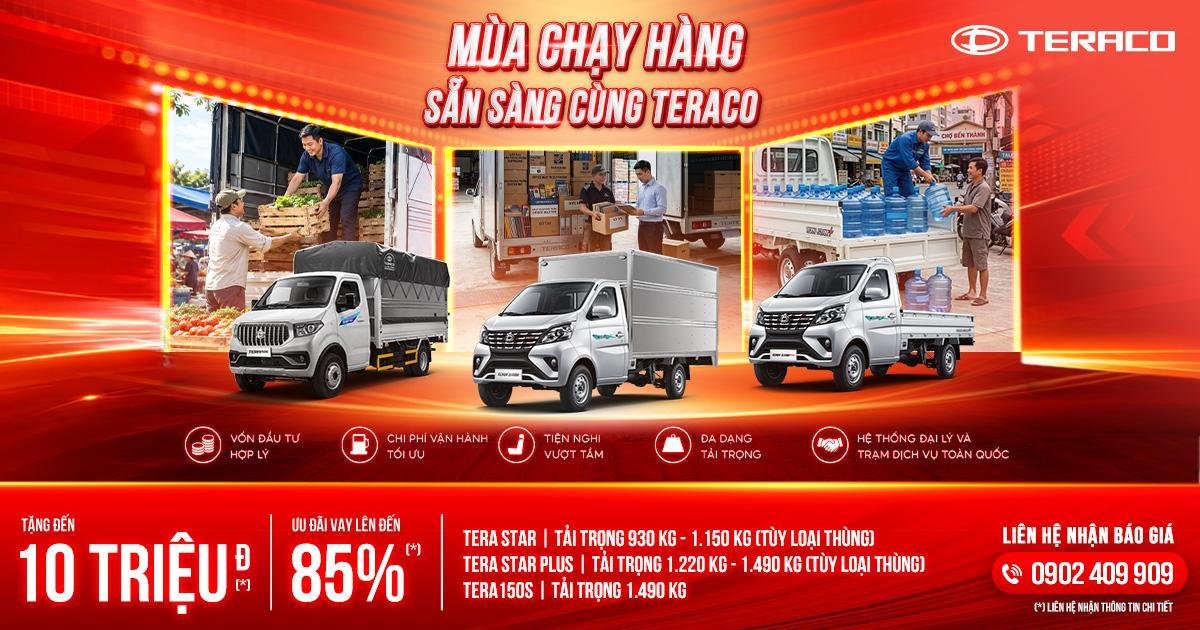 tải nhẹ máy xăng teraco 630