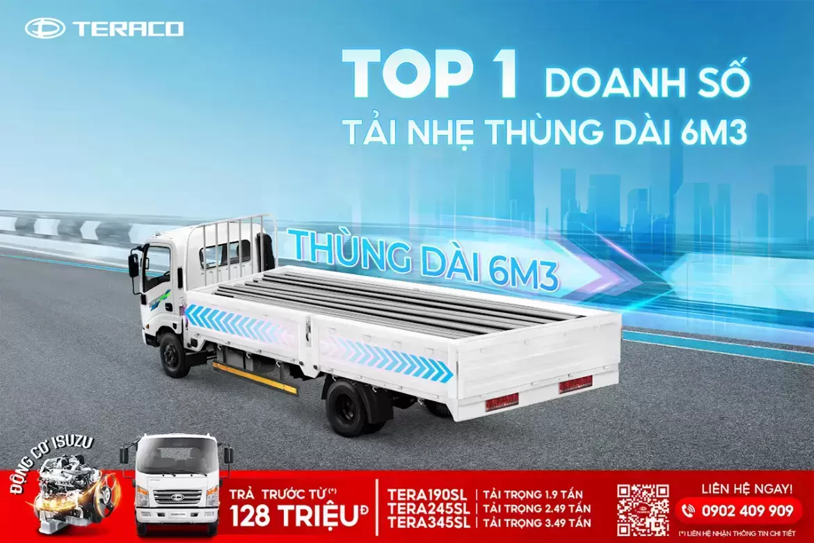 Tải nhẹ thùng dài 6m3 - động cơ Isuzu bền bỉ - chuyên gia vận chuyển hàng cồng kềnh